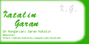 katalin garan business card